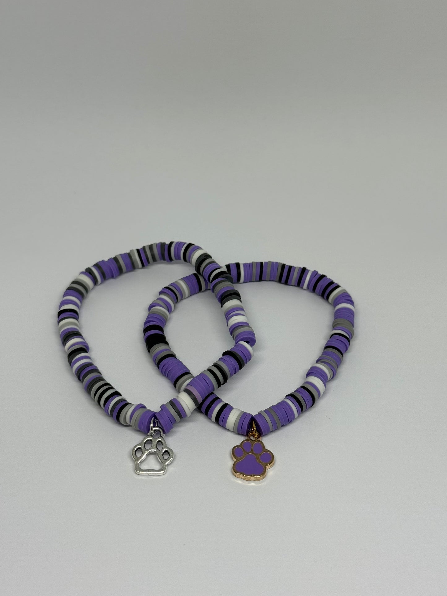 Clay Beaded Bracelet - Wednesday (Paw Charm)