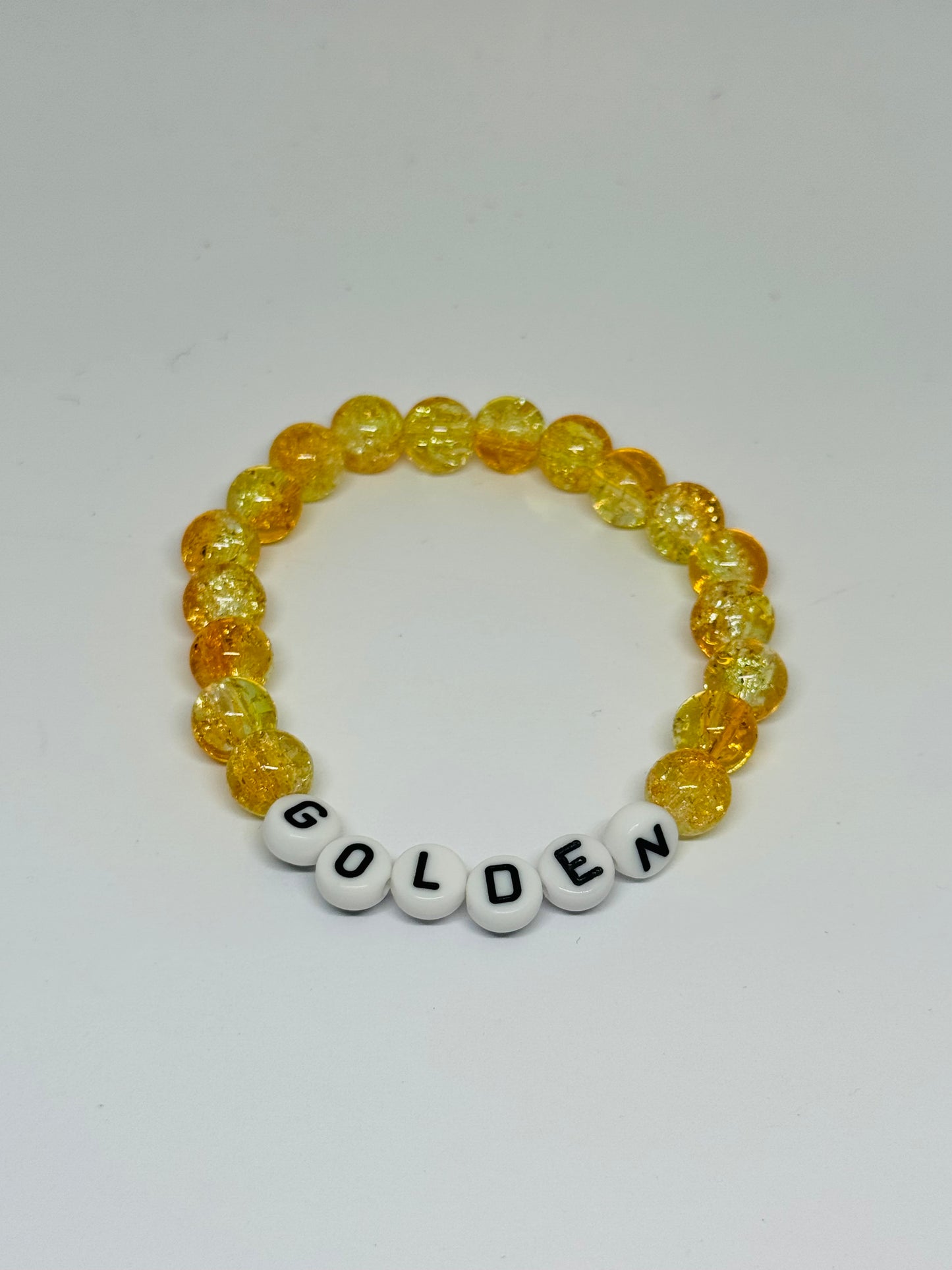 Glass Beaded Bracelet - Golden