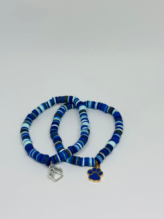 Clay Beaded Bracelet - Joshua (Paw Charm)