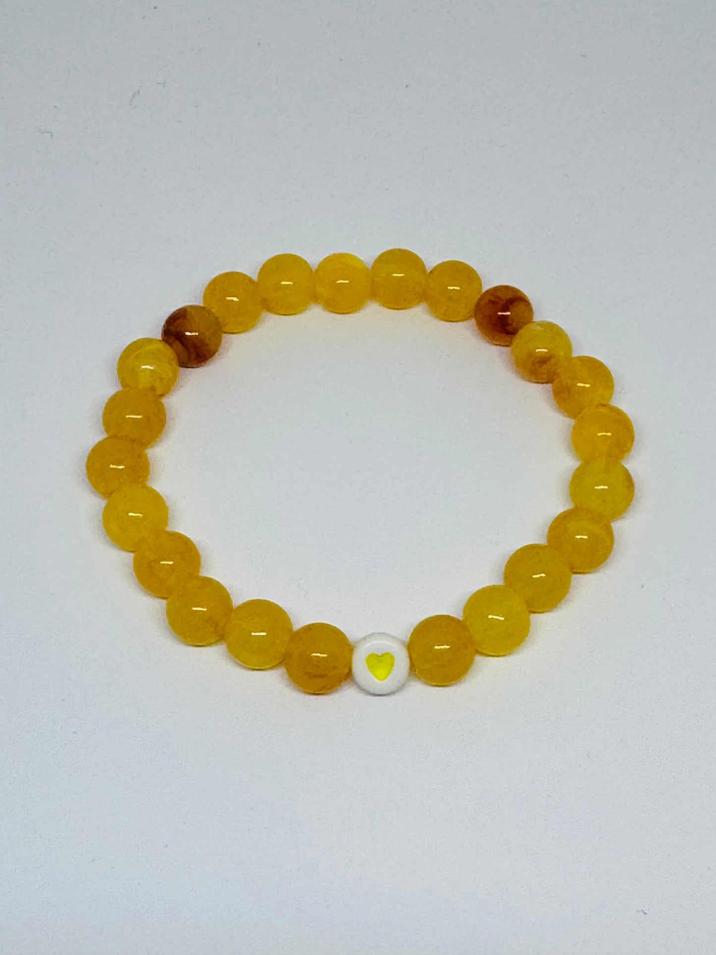 Glass Beaded Bracelet - Heart