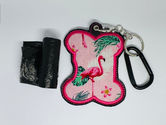 Poo Bag Holder - Pink Flamingo