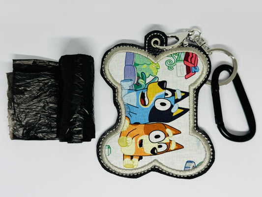 Poo Bag Holder - Bluey Sitting
