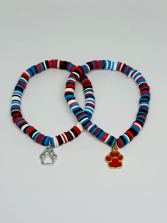 Clay Beaded Bracelet - Jenson (Paw Charm)