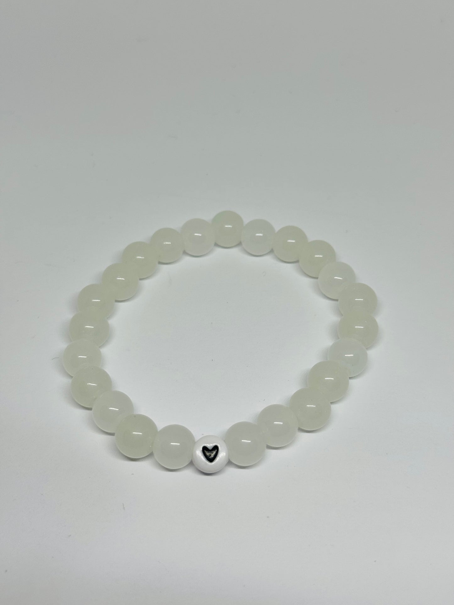 Glass Beaded Bracelet - Heart