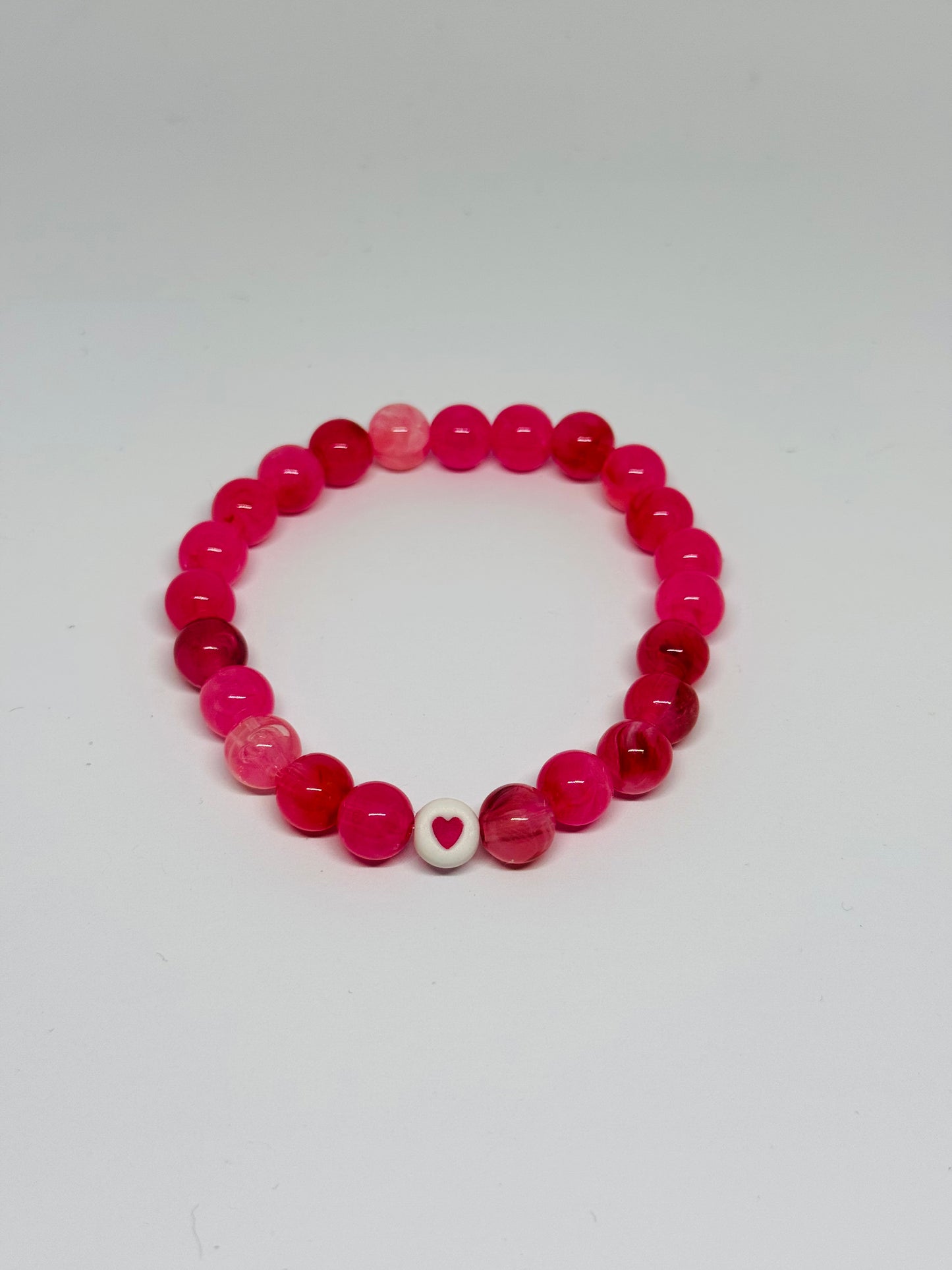 Glass Beaded Bracelet - Heart