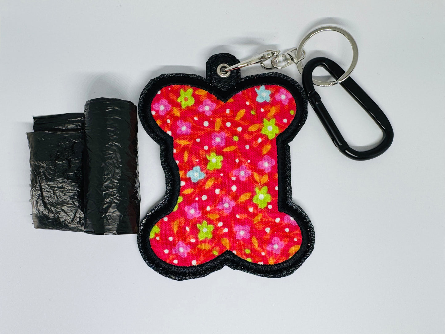 Poo Bag Holder - Red Floral
