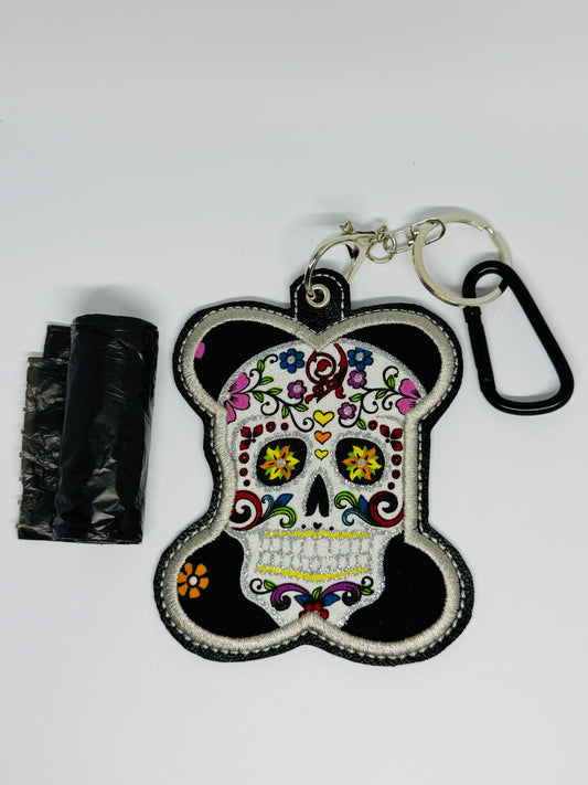 Poo Bag Holder - Candy Skull