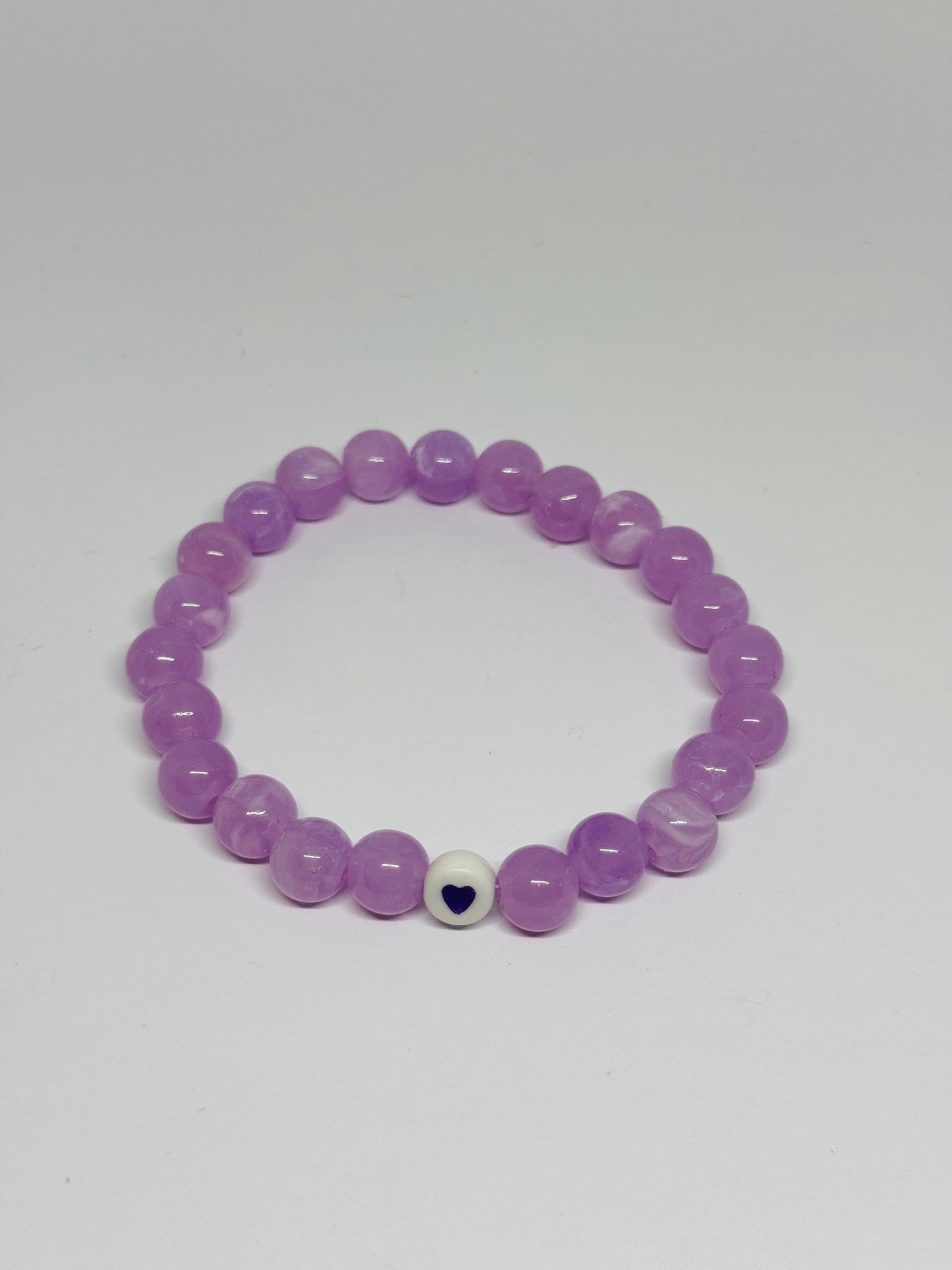 Glass Beaded Bracelet - Heart