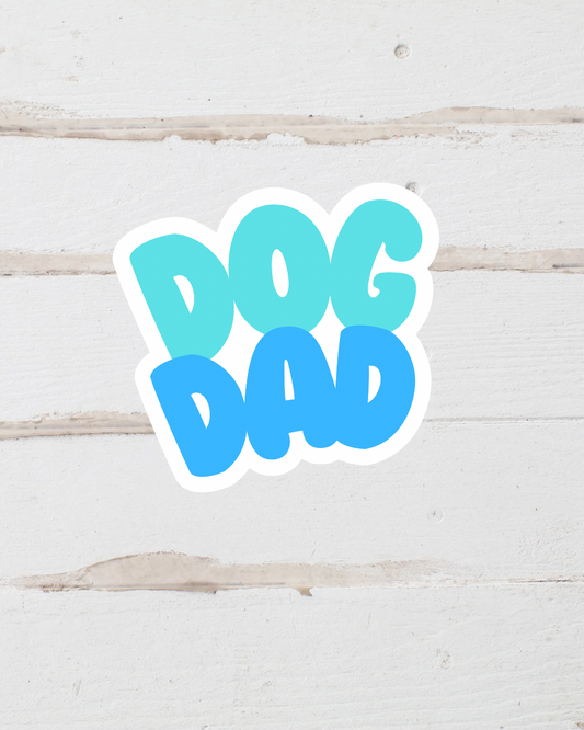 Sticker - Dog Dad - Blue