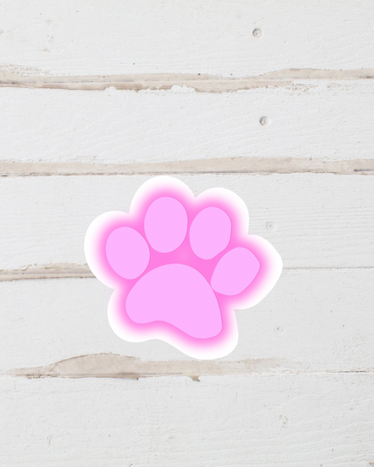 Sticker - Dog Paw Pink