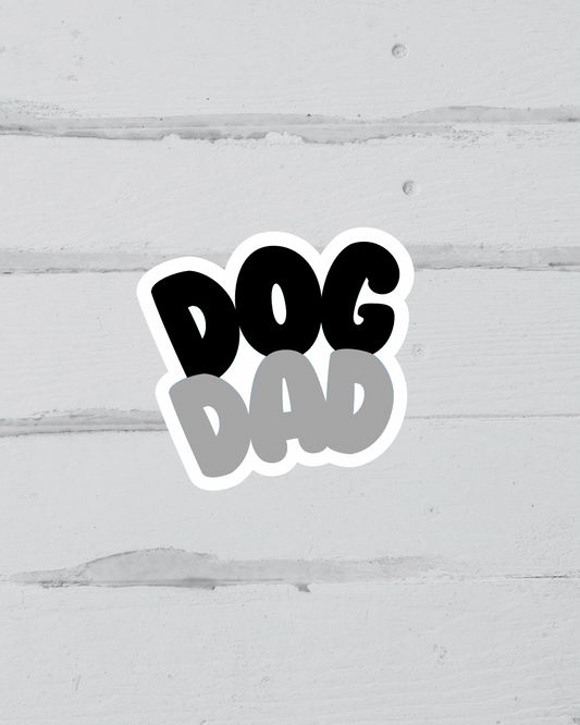 Sticker - Dog Dad - Greyscale