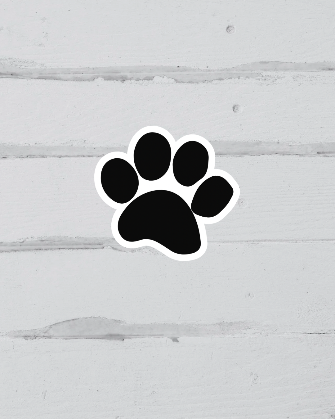 Sticker - Dog Paw Black