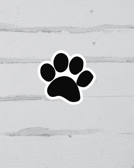 Sticker - Dog Paw Black