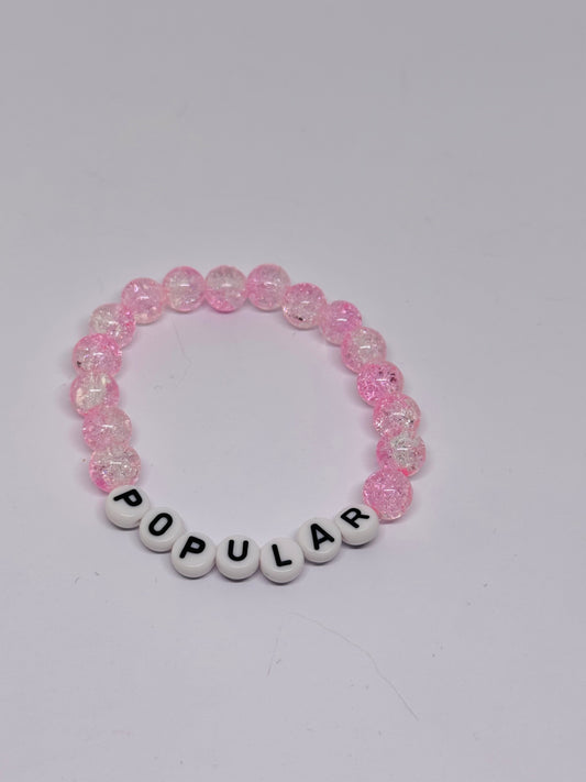 Popular - Light Pink Crackle Bracelet